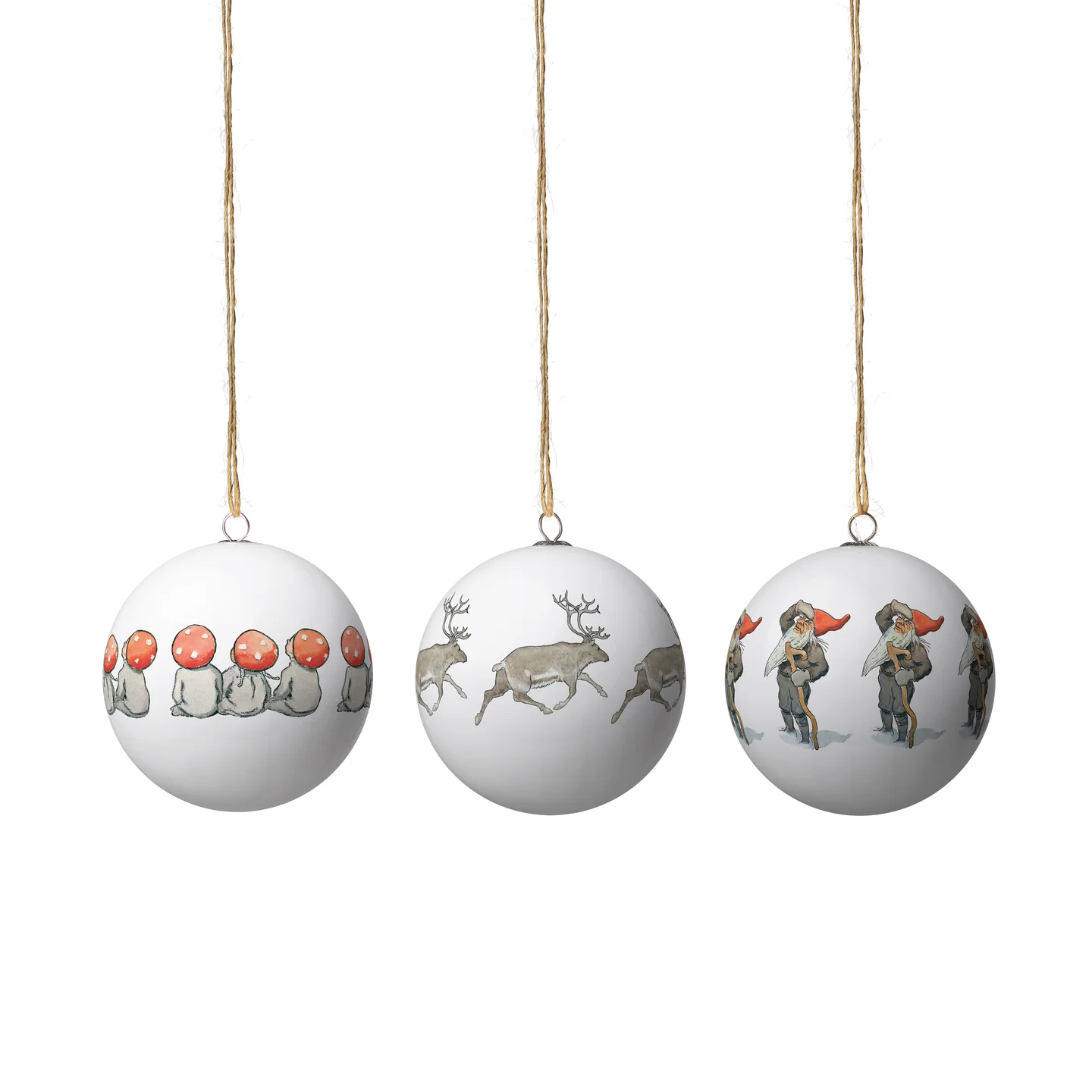 Elsa Beskow Julgranskulor 3-pack - Tomtebobarnen