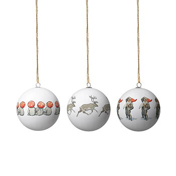 Elsa Beskow Julgranskulor 3-pack - Tomtebobarnen