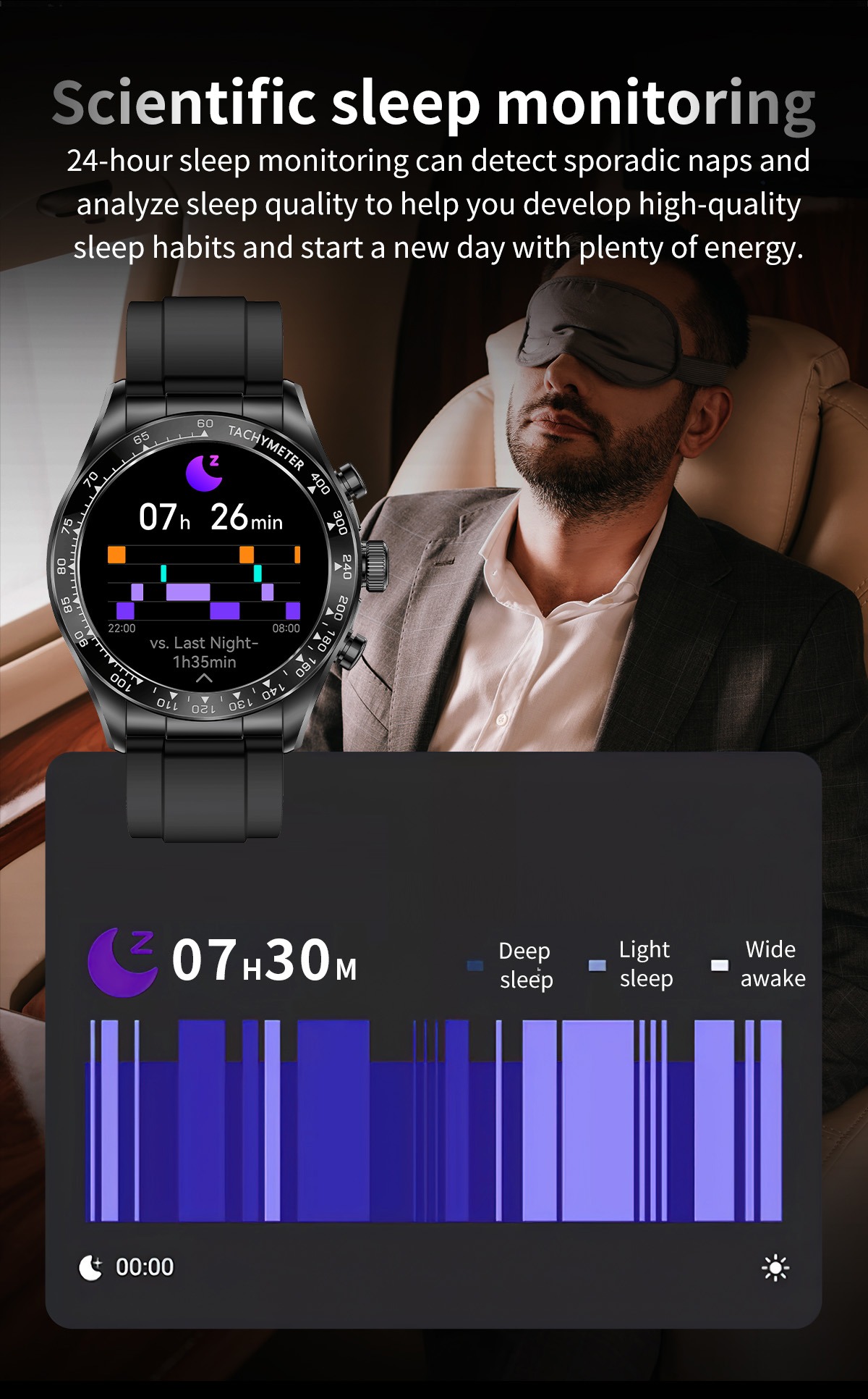 Philippe Palmer Smart Watch LP82 Black Steel - 11