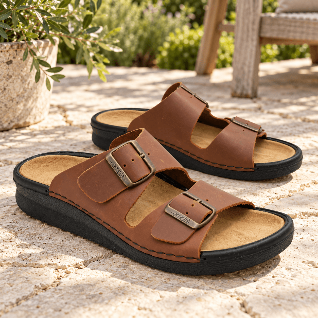 2650 Sandal Brun med utbytbar fotbädd - 3