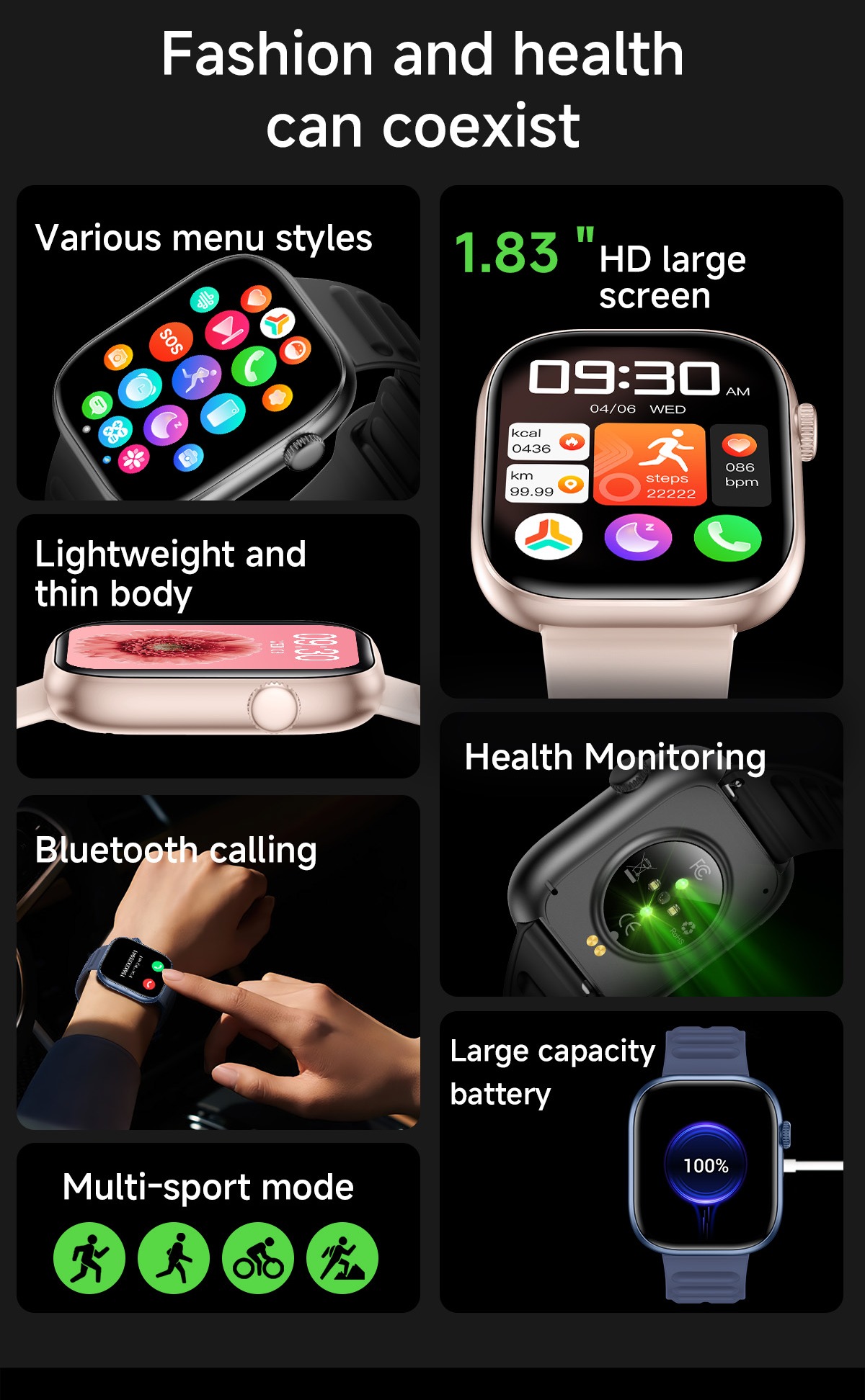 Philippe Palmer Smart Watch LP45 Pink - 4