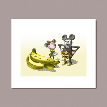 Going bananas, litografi