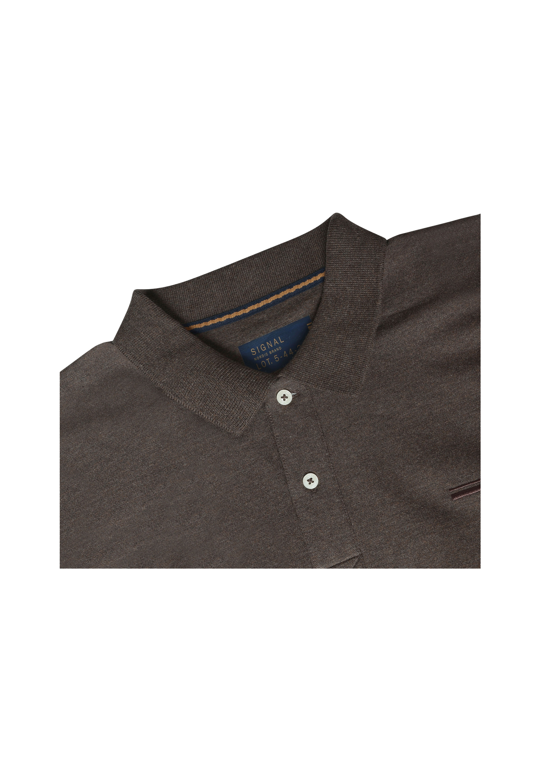 Signal - Neil LS Polo Shirt - Brown Coffee - 3