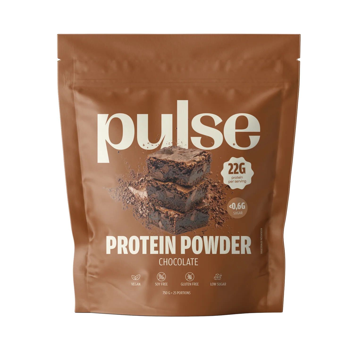veganskt proteinpulver choklad pulse 480g