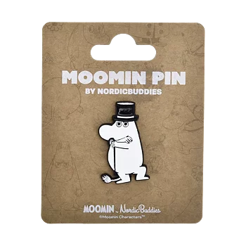 Mumin pin i metall - Muminpappa Funderar