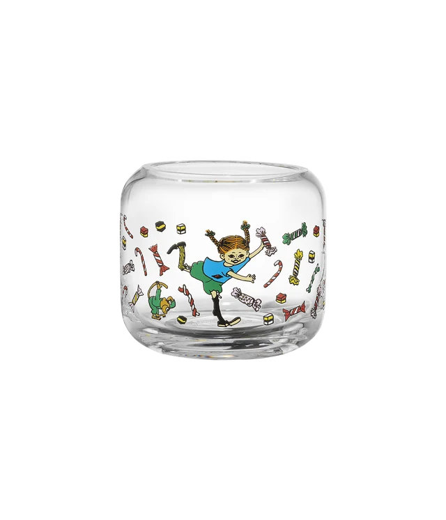Pippi Longstocking candle holder/bowl 8 cm - Candy