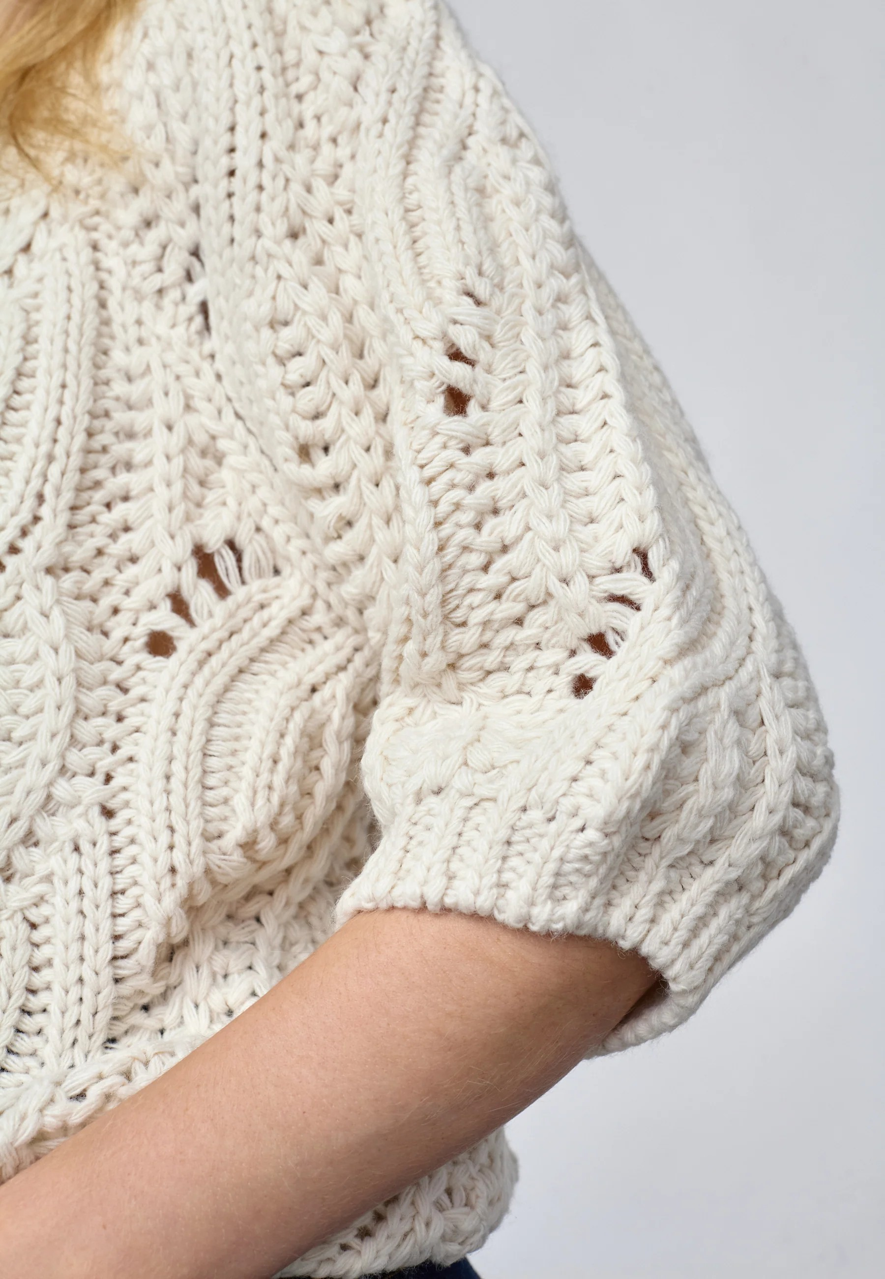 Leonora Pullover - Porcelain - Sisters Point - 3