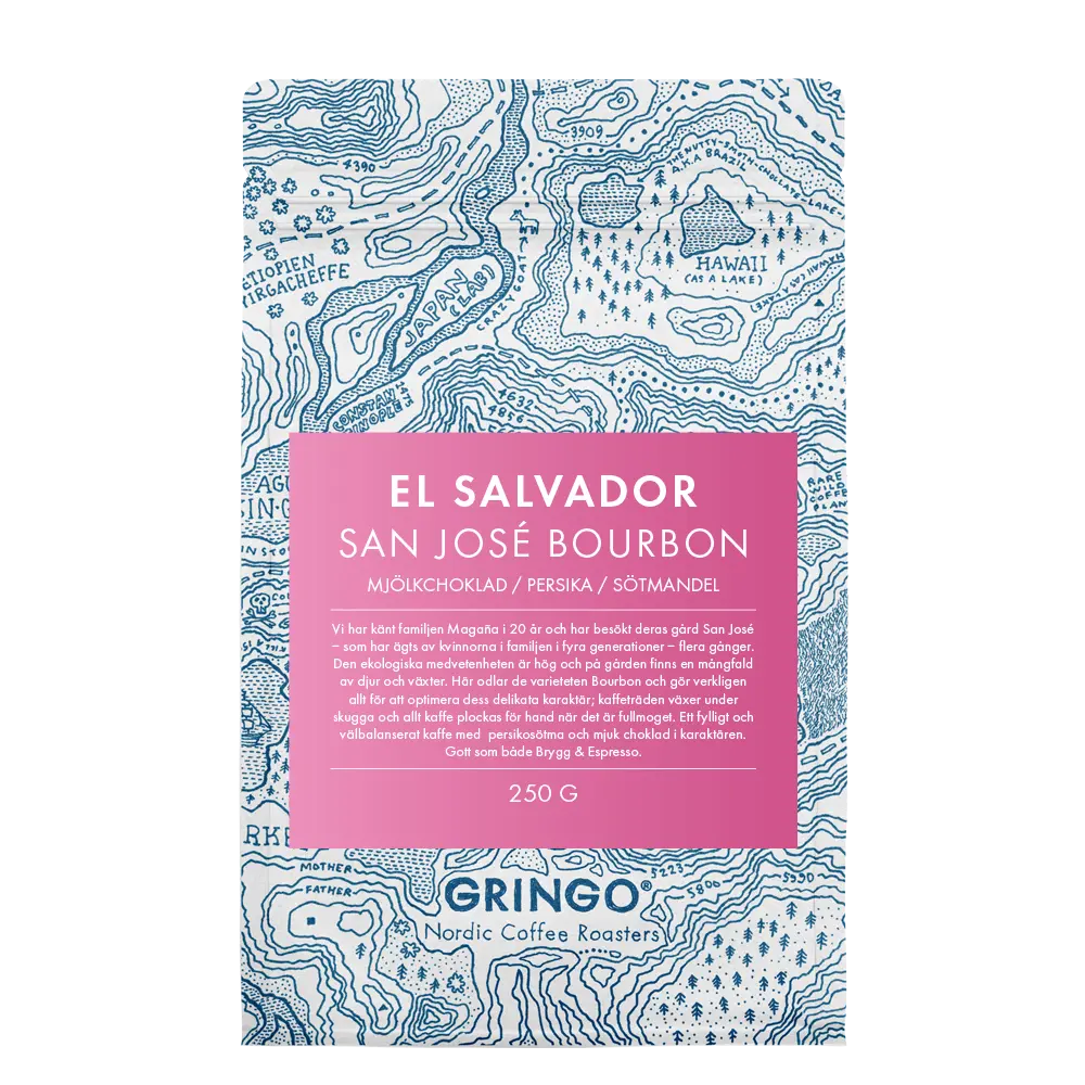 Gringo Nordic - San José Bourbon - El Salvador - Mellanrostade hela kaffebönor - 250g