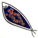 Aimo Nietosvuori (1960s) Pottery/Iron Fish Wall Plaque 30 cm #857