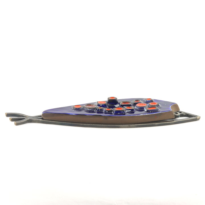 Aimo Nietosvuori (1960s) Pottery/Iron Fish Wall Plaque 30 cm #857