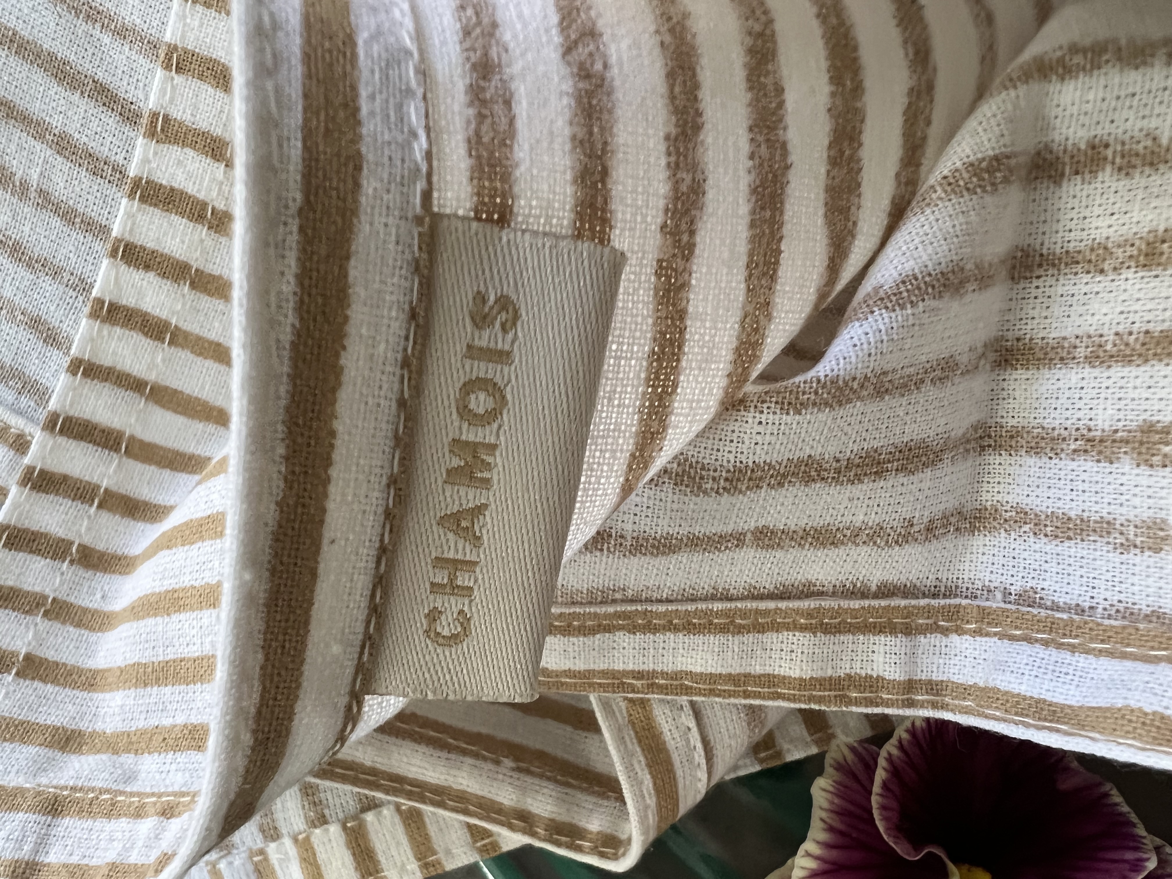 TYGSERVETT STRIPE LIGHT BROWN - 2