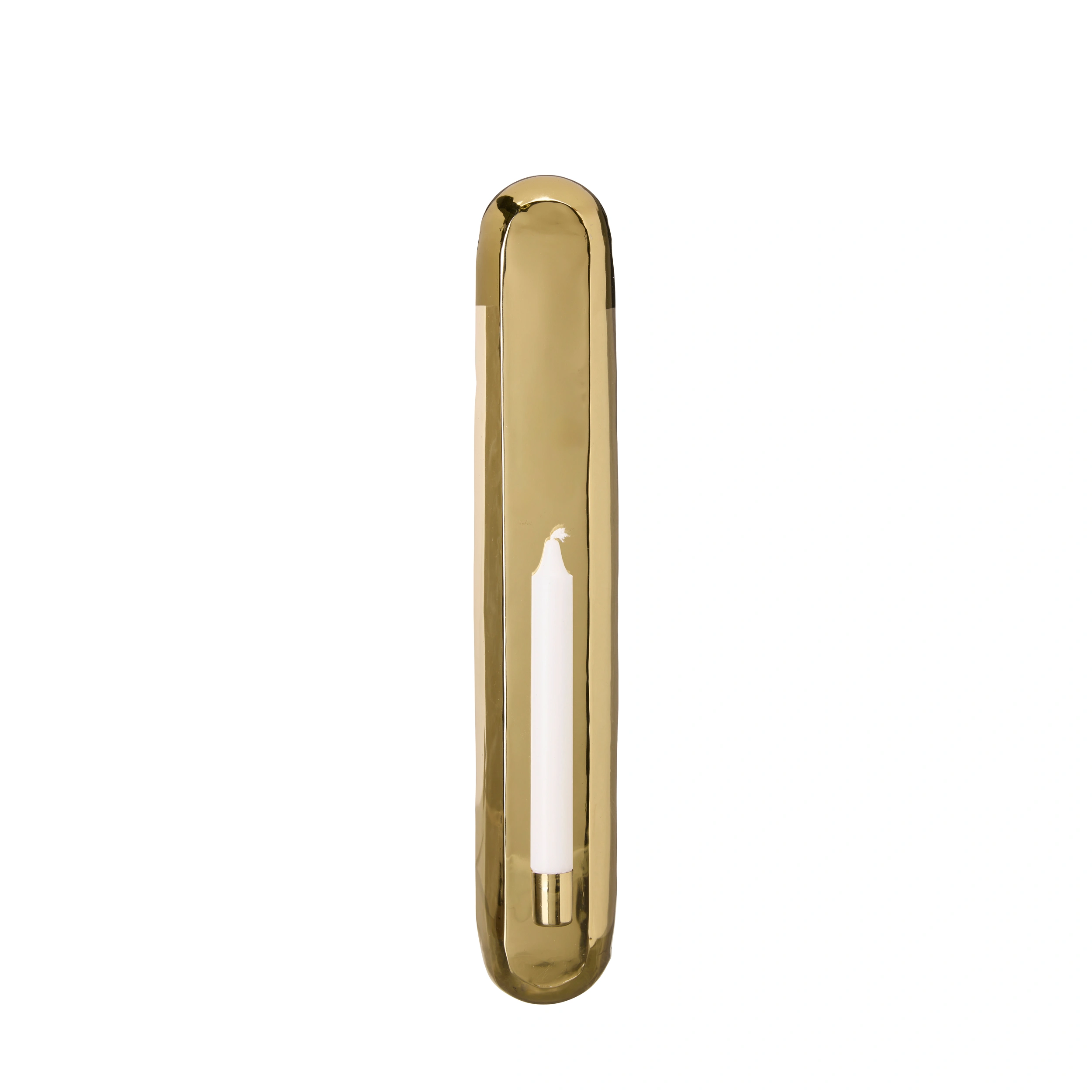 Brass wall sconce for taper candles - 3