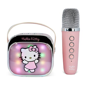 Hello Kitty PopSing Trådlös Karaoke Högtalare och Mikrofon med LED-Ljus