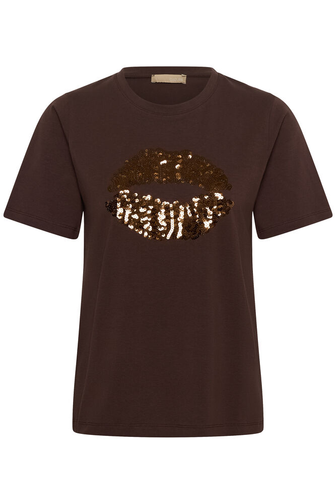Gith sequin t-shirt brown - 5
