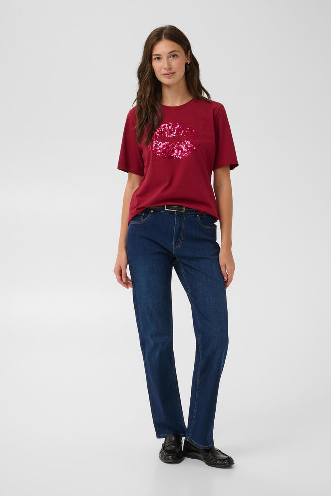 Gith sequin t-shirt red - 3