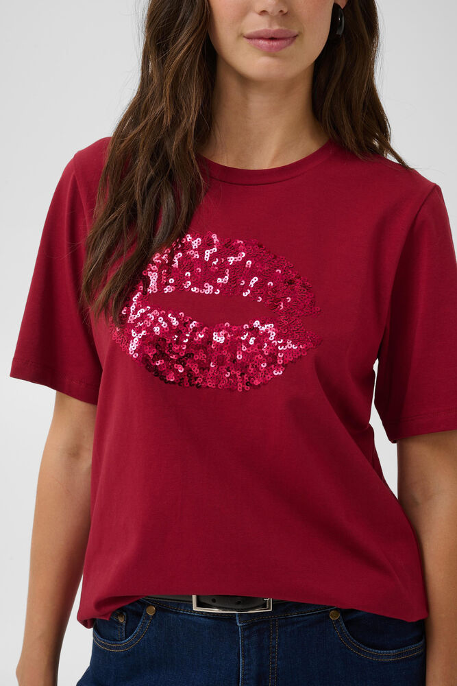 Gith sequin t-shirt red - 2