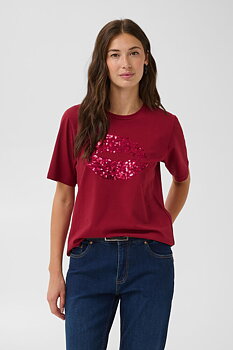 Gith sequin t-shirt red