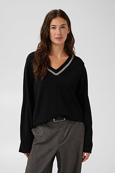 Annemarie V-neck pullover black