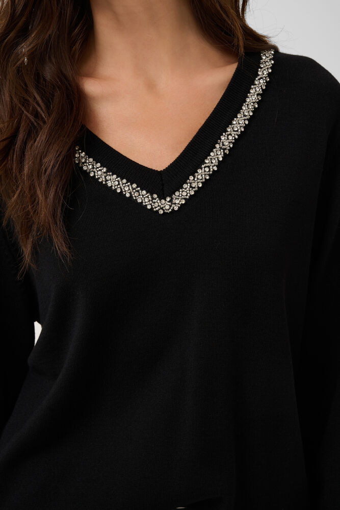 Annemarie V-neck pullover black - 4