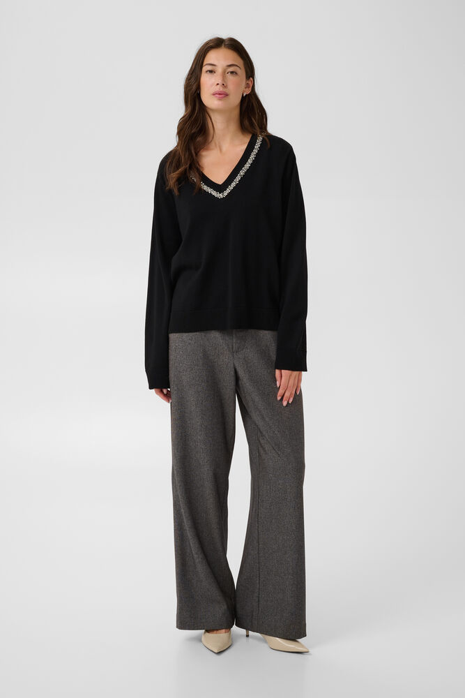 Annemarie V-neck pullover black - 2