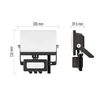 EMOS Strålkastare TAMBO EVO, 10W, 1000lm - Sensor - 5