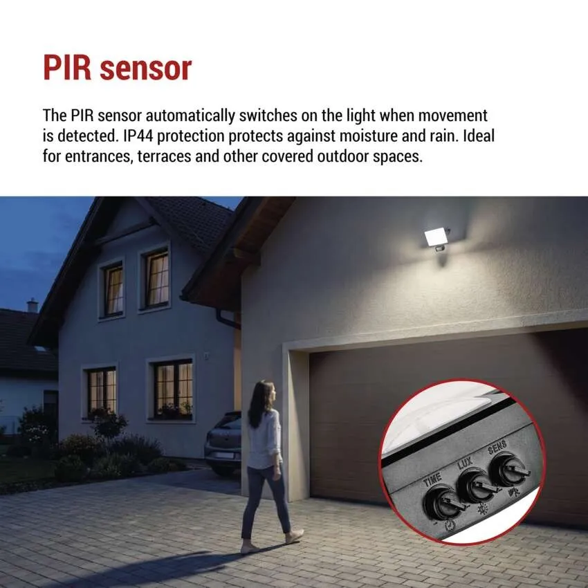EMOS Strålkastare TAMBO EVO, 30W, 3000lm - Sensor - 10