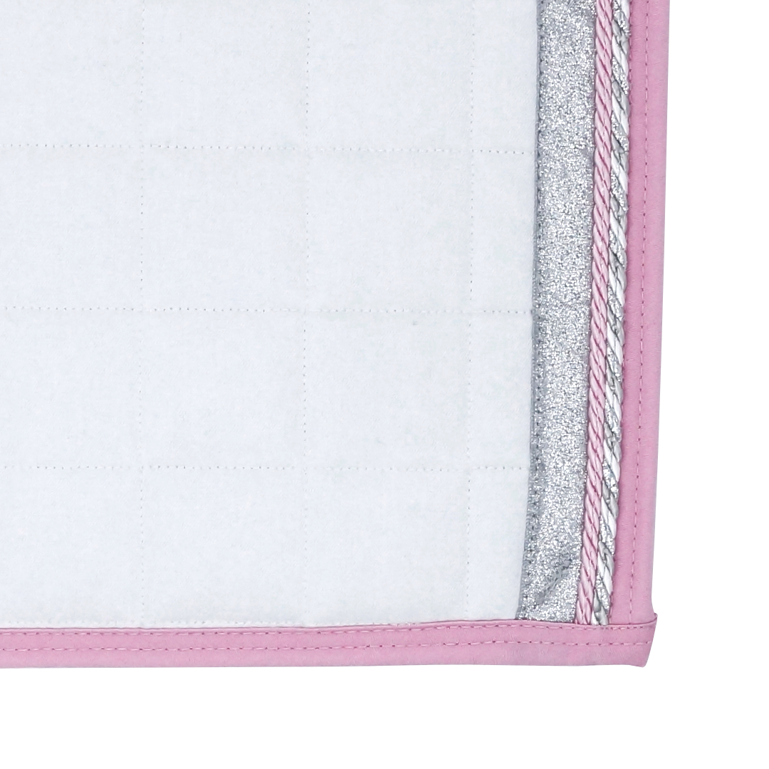 Dressyrschabrak Ponny Vit D7, silver/rosa - 3