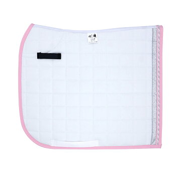 Dressyrschabrak Ponny Vit D7, silver/rosa