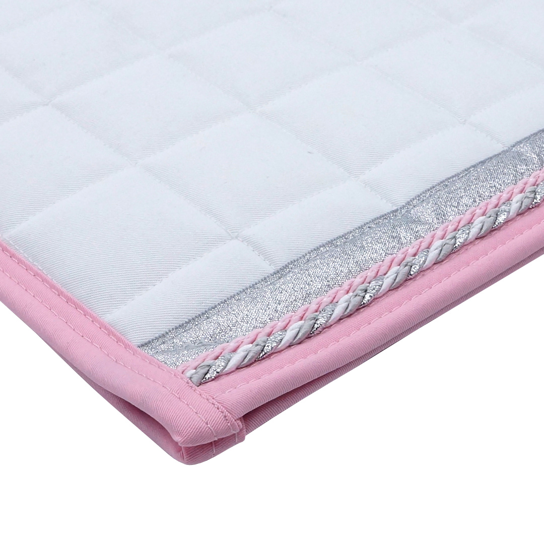 Dressyrschabrak Ponny Vit D7, silver/rosa - 2