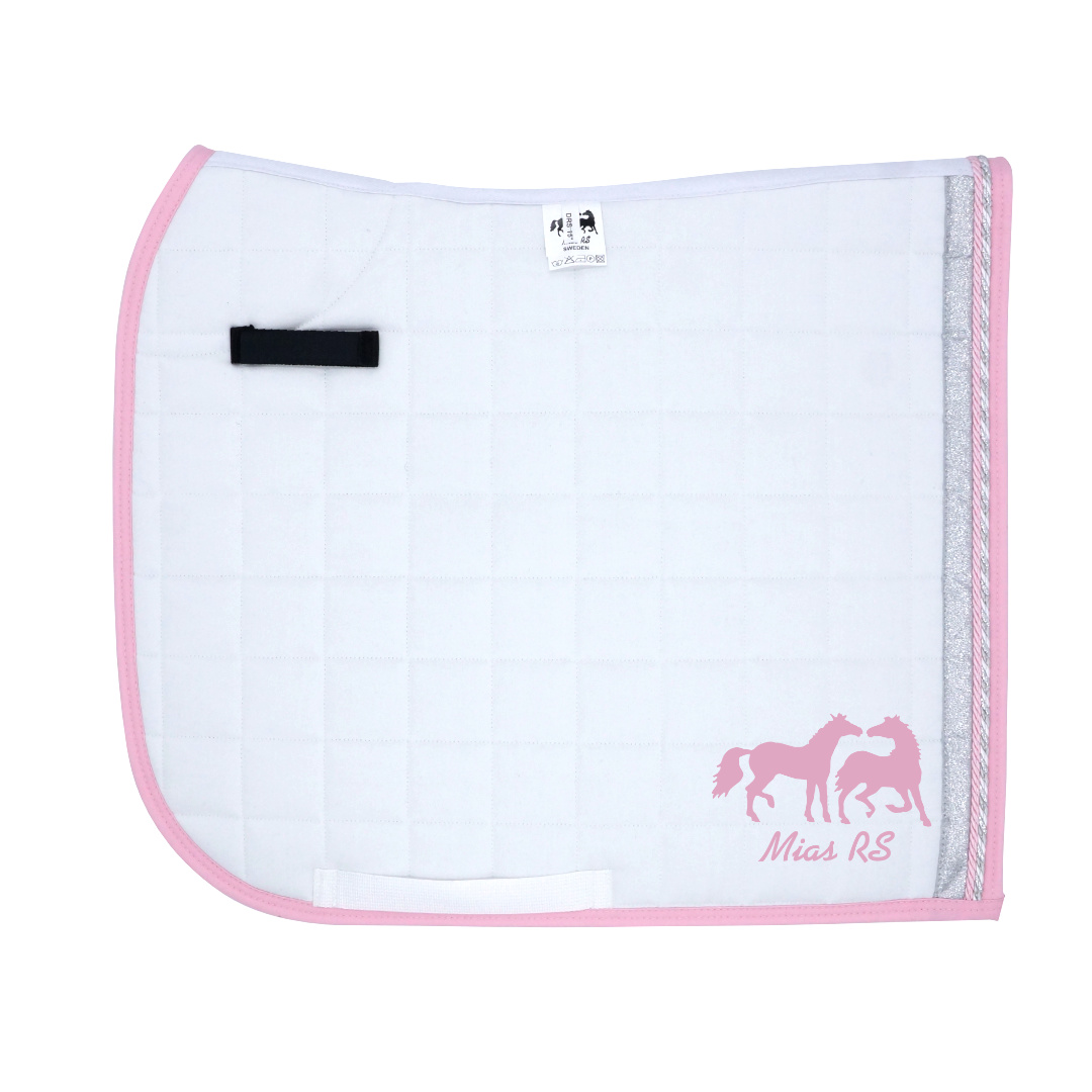 Dressyrschabrak Ponny Vit D7, silver/rosa - 4