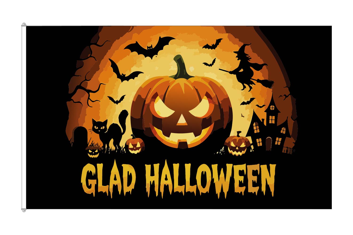 Glad Halloween flag