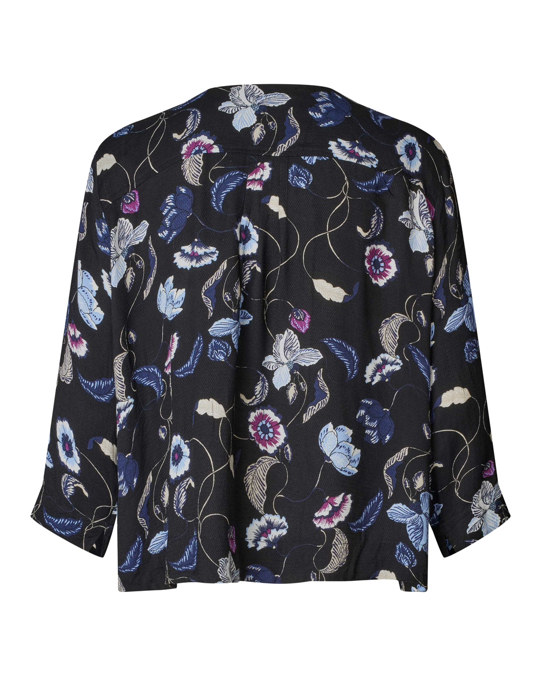 Blus Ibilisa v-ringad blommig lila/beige/blå - 2