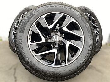 Kompletta Vinterhjul M+S | 17" Honda CR-V CMS-981/3 | 5x114.3 7x17 ET45 64.1 + 225/65 R17 106T XL Continental Viking Contact 7 | V34-2021 | 5.9mm | 5.9mm | 5.4mm | 5.4mm