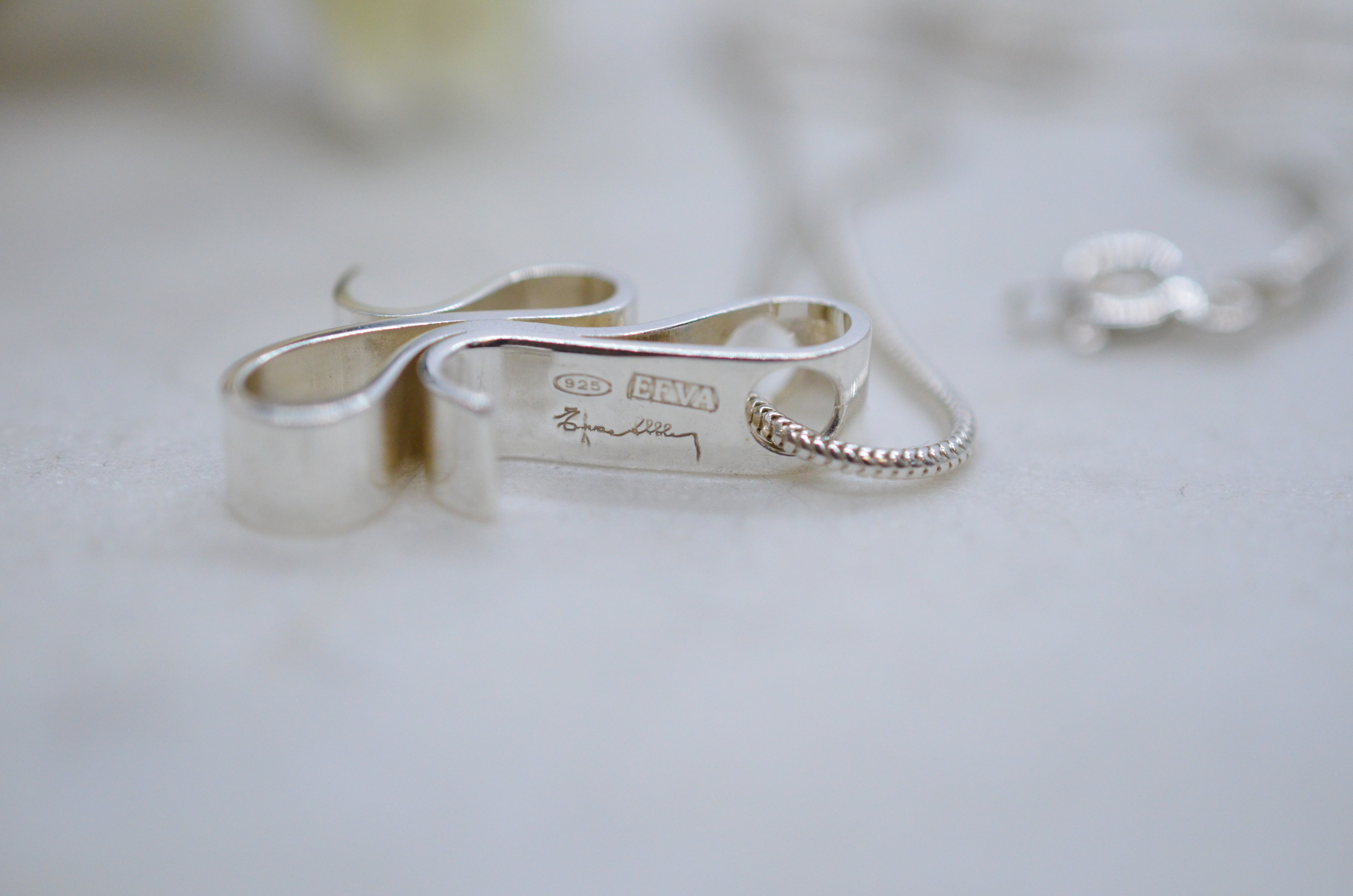 Second Hand Efva Attling silverhalsband "SWIRL" - 3