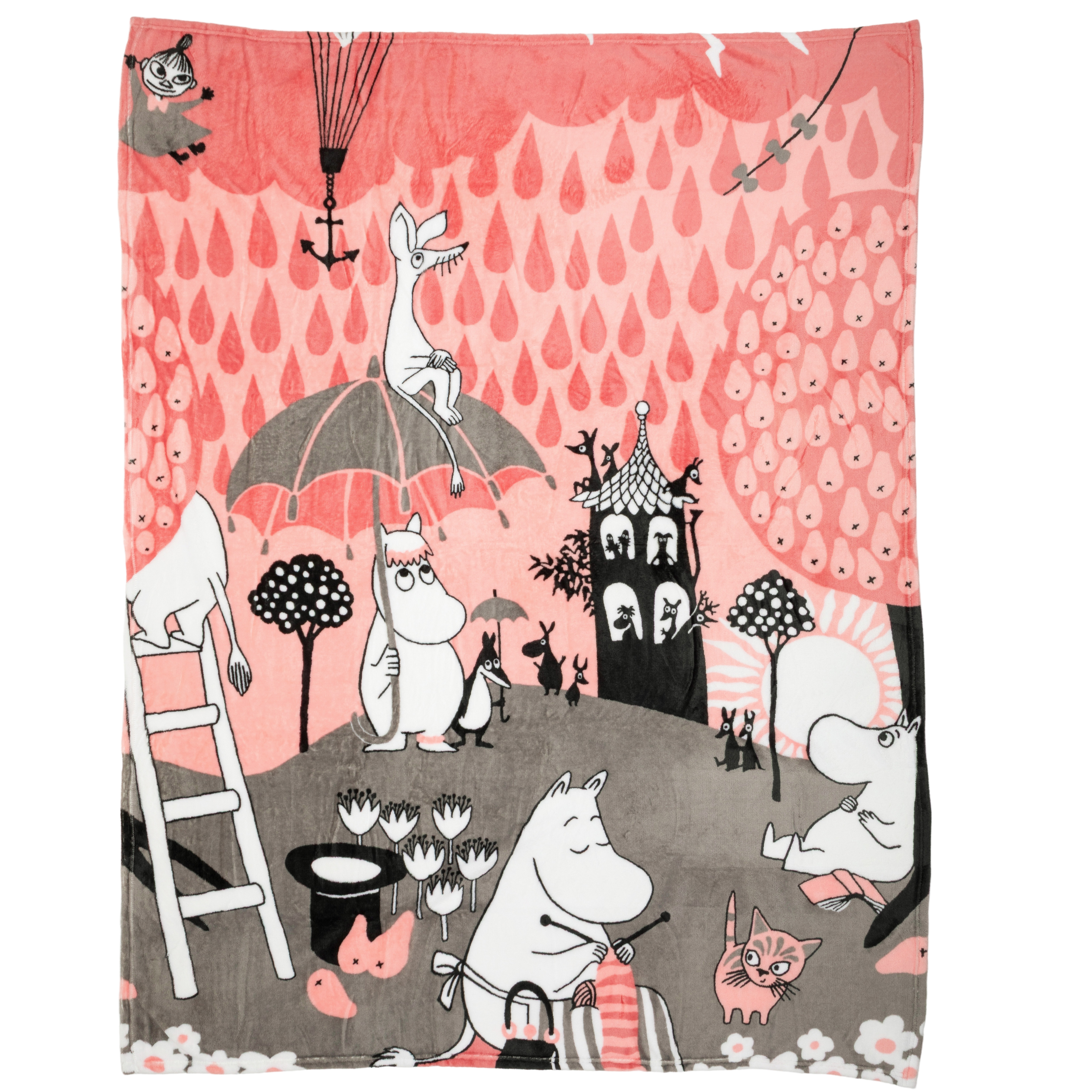 Filt Mumin Höstdag - Rosa