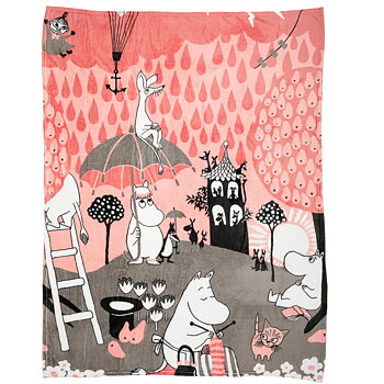 Filt Mumin Höstdag - Rosa