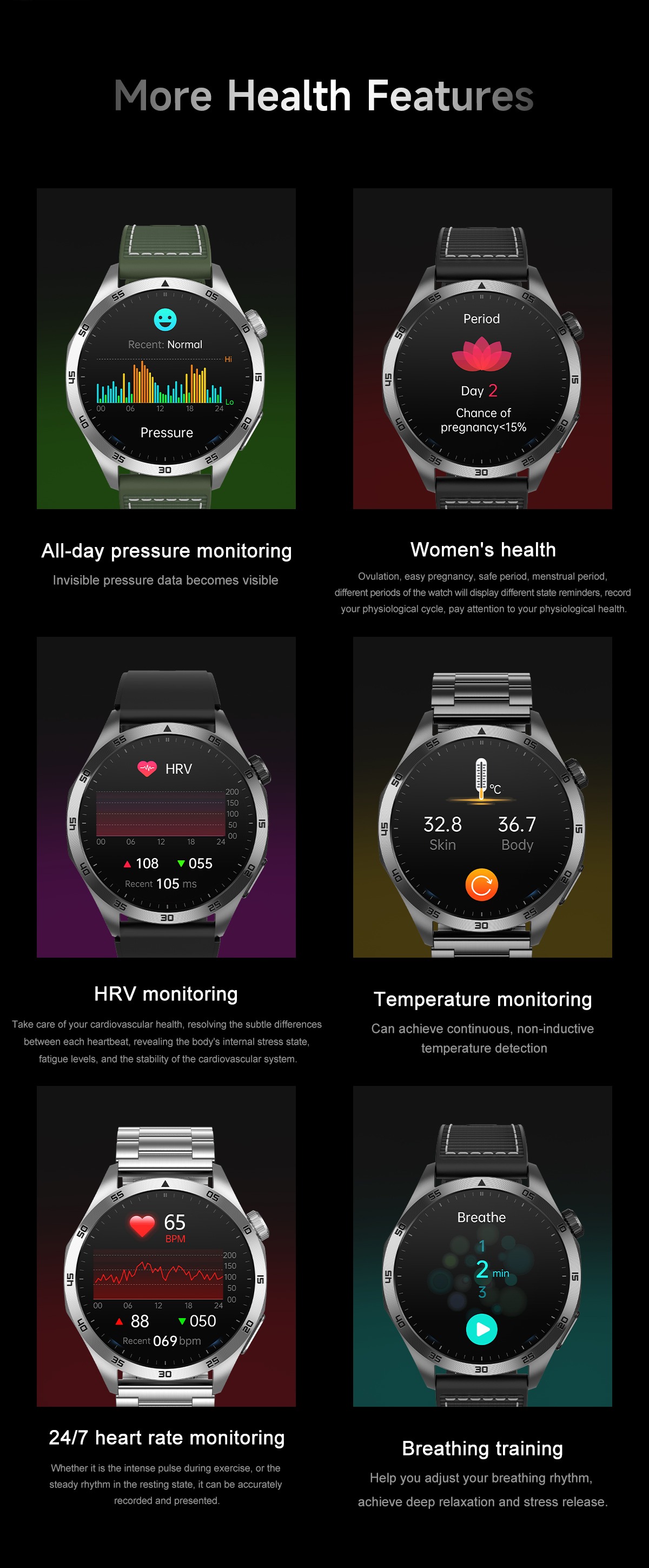 Philippe Palmer Smart Watch LP75 ECG Black - 14