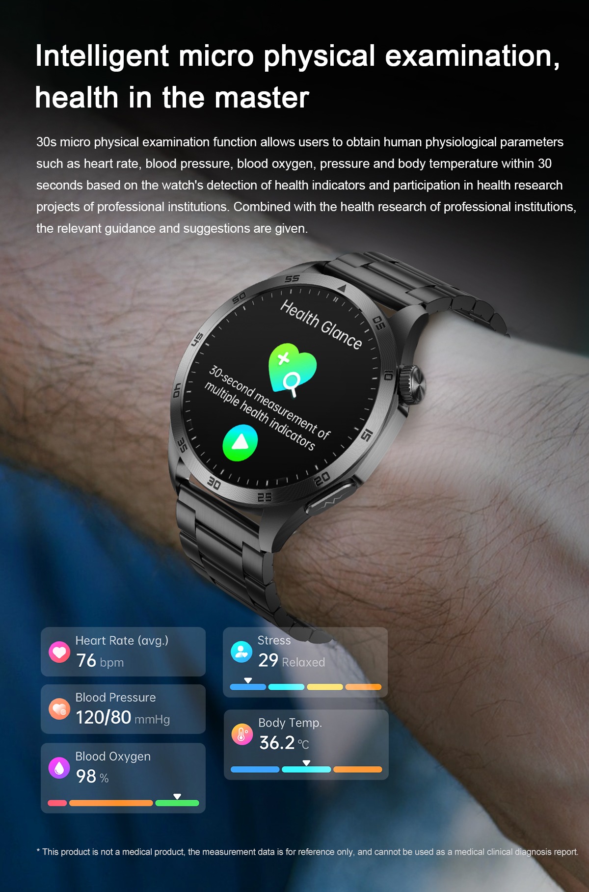 Philippe Palmer Smart Watch LP75 ECG Black - 12