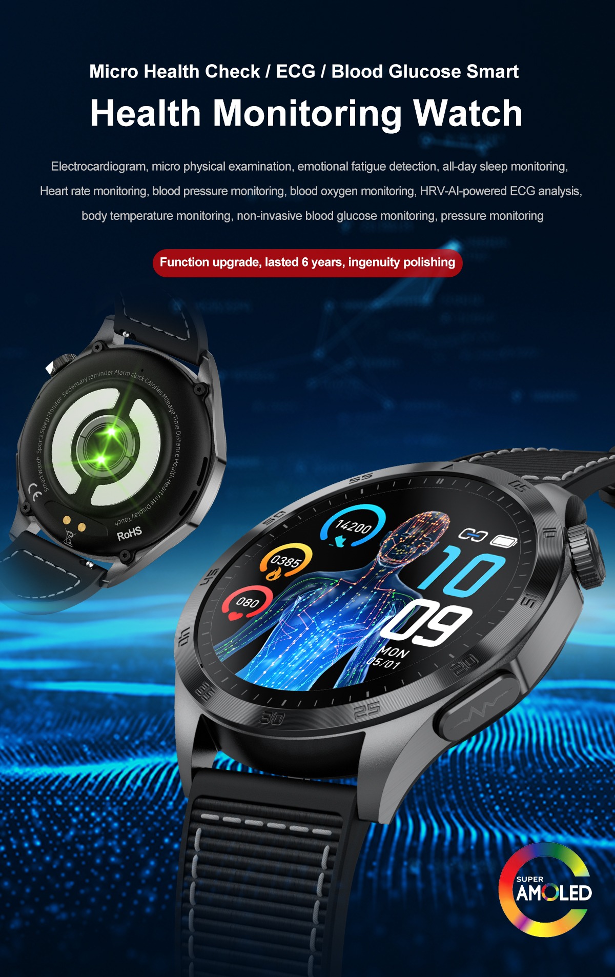 Philippe Palmer Smart Watch LP75 ECG Black - 3
