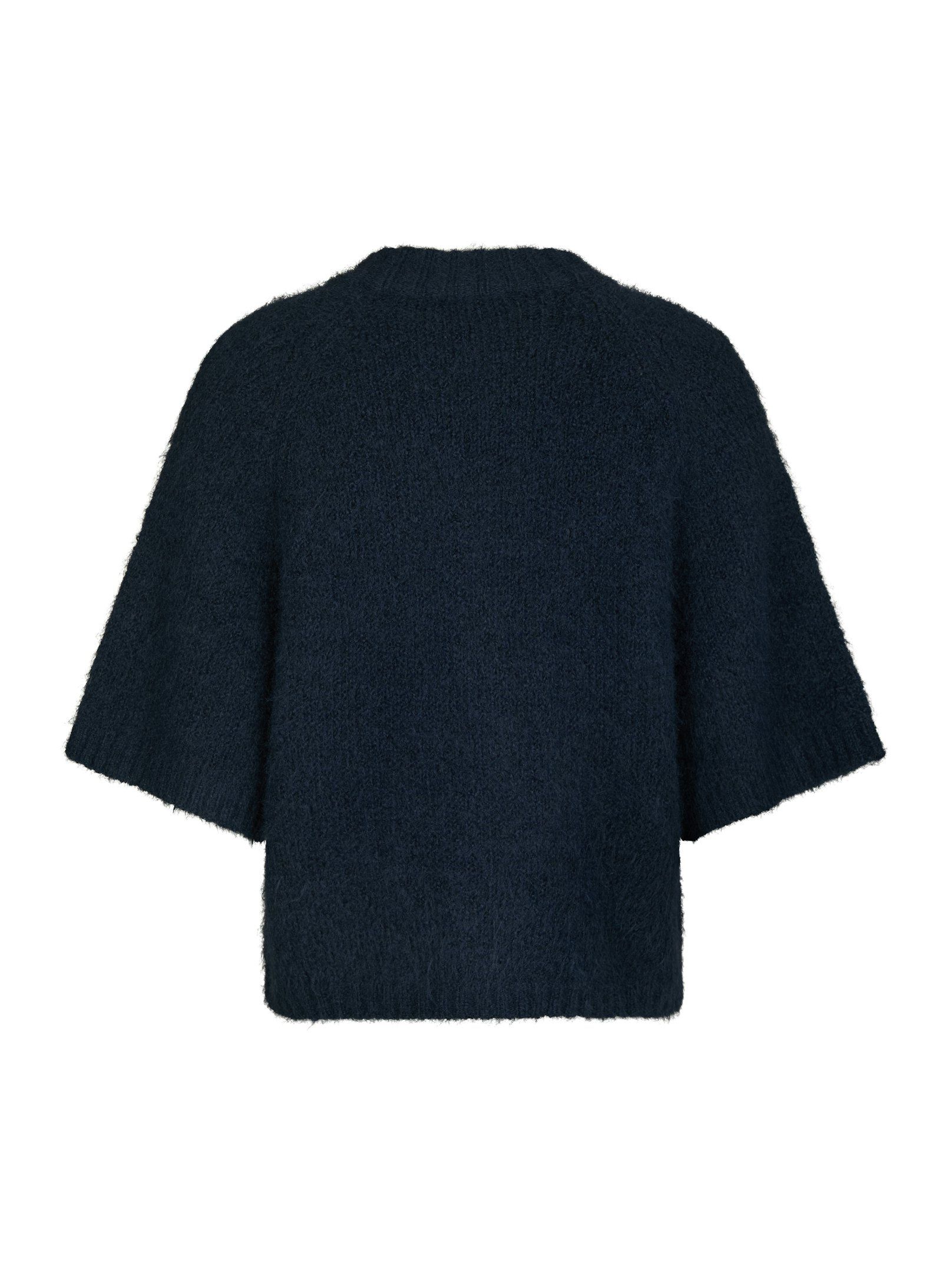 Neo Noir Benuta Fluffy Knit Cardigan Navy - 4