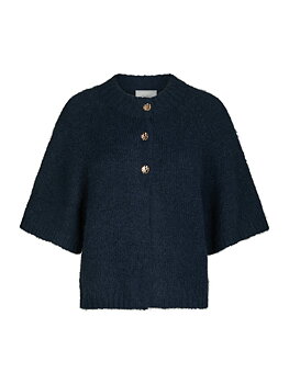 Neo Noir Benuta Fluffy Knit Cardigan Navy