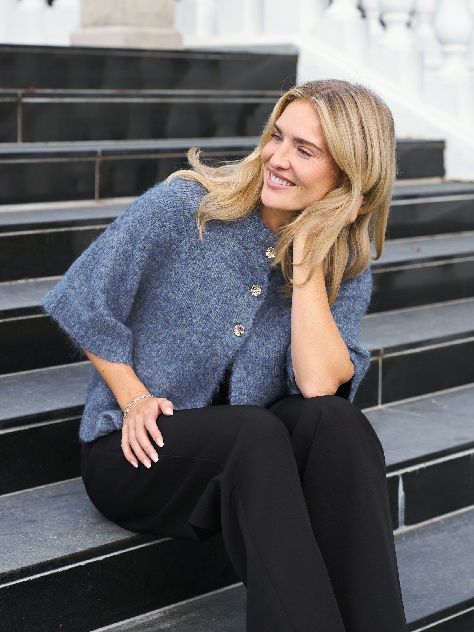 Neo Noir Benuta Fluffy Knit Cardigan SB - 3