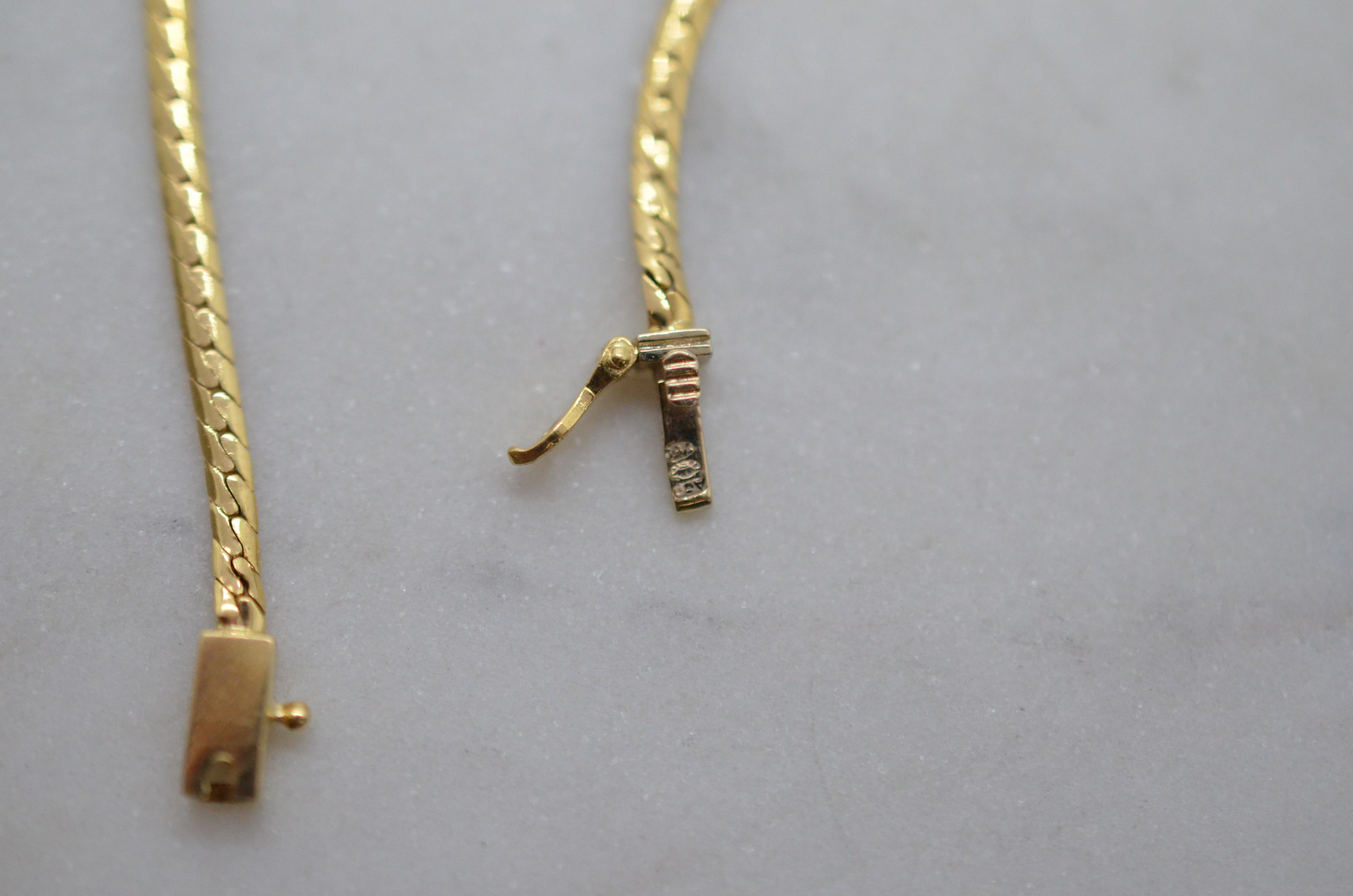 Second Hand 18k collier med diamanter och gröna stenar - 5