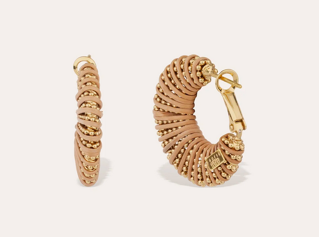 Izzia Örhängen Små - Wicker Guld-Pläterad Metall
