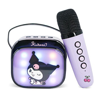 Kuromi PopSing Trådlös Karaoke Högtalare och Mikrofon med LED-Ljus