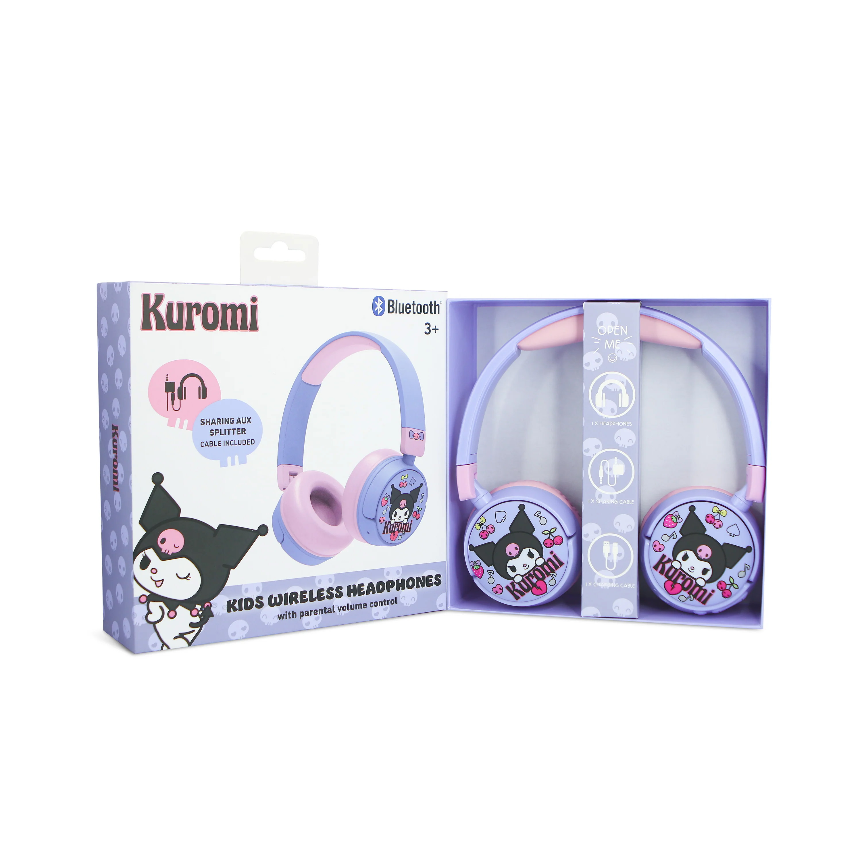 Kuromi Trådlösa Bluetooth Hörlurar - Lila och Rosa - 13