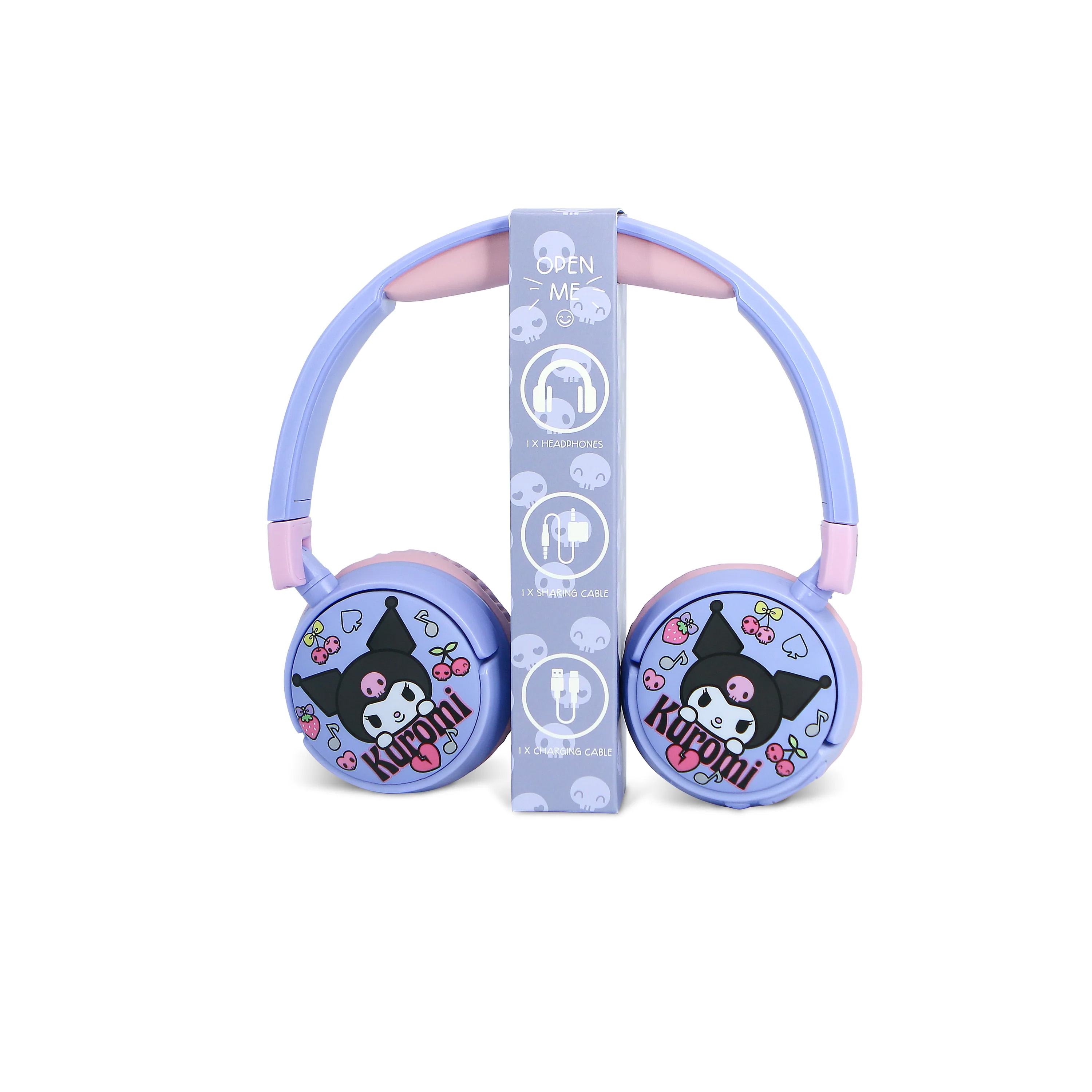 Kuromi Trådlösa Bluetooth Hörlurar - Lila och Rosa - 6