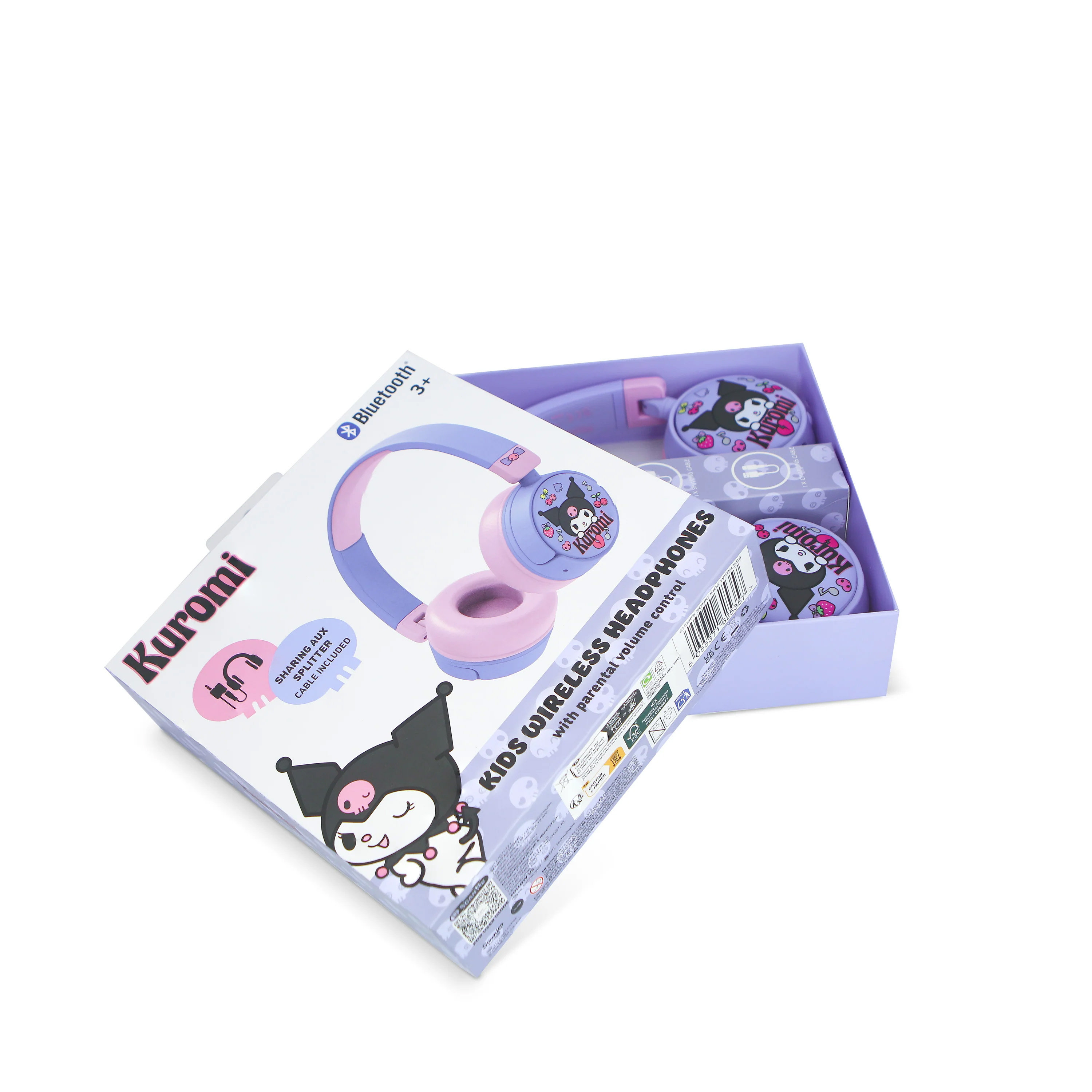 Kuromi Trådlösa Bluetooth Hörlurar - Lila och Rosa - 7