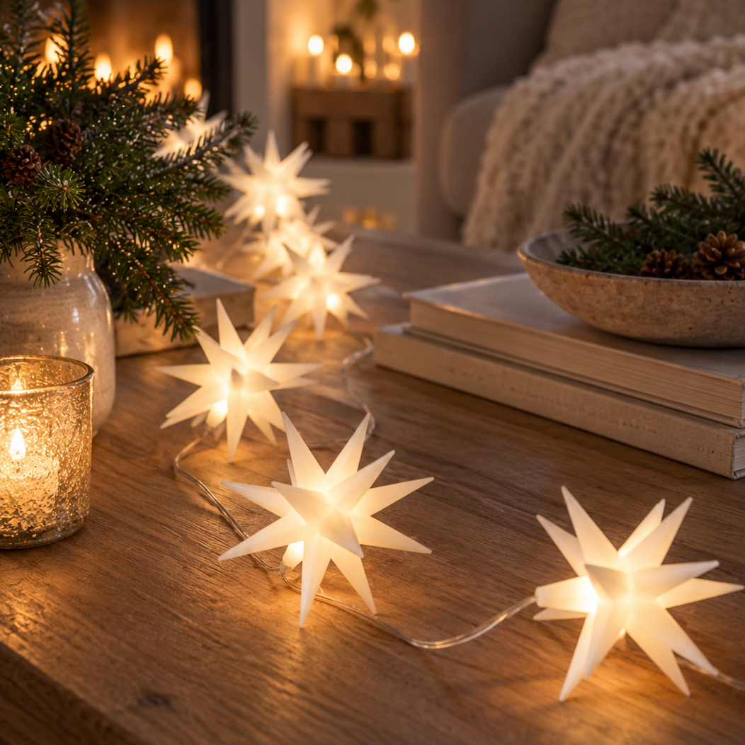 Ljusslinga December - Med 8 stjärnor