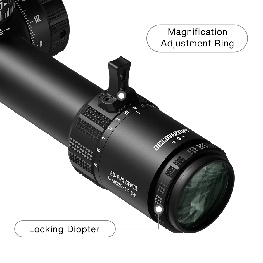 Discoveryopt ELR 5-40x56 ED Gen III FFP MRAD Belyst Kikarsikte - 3
